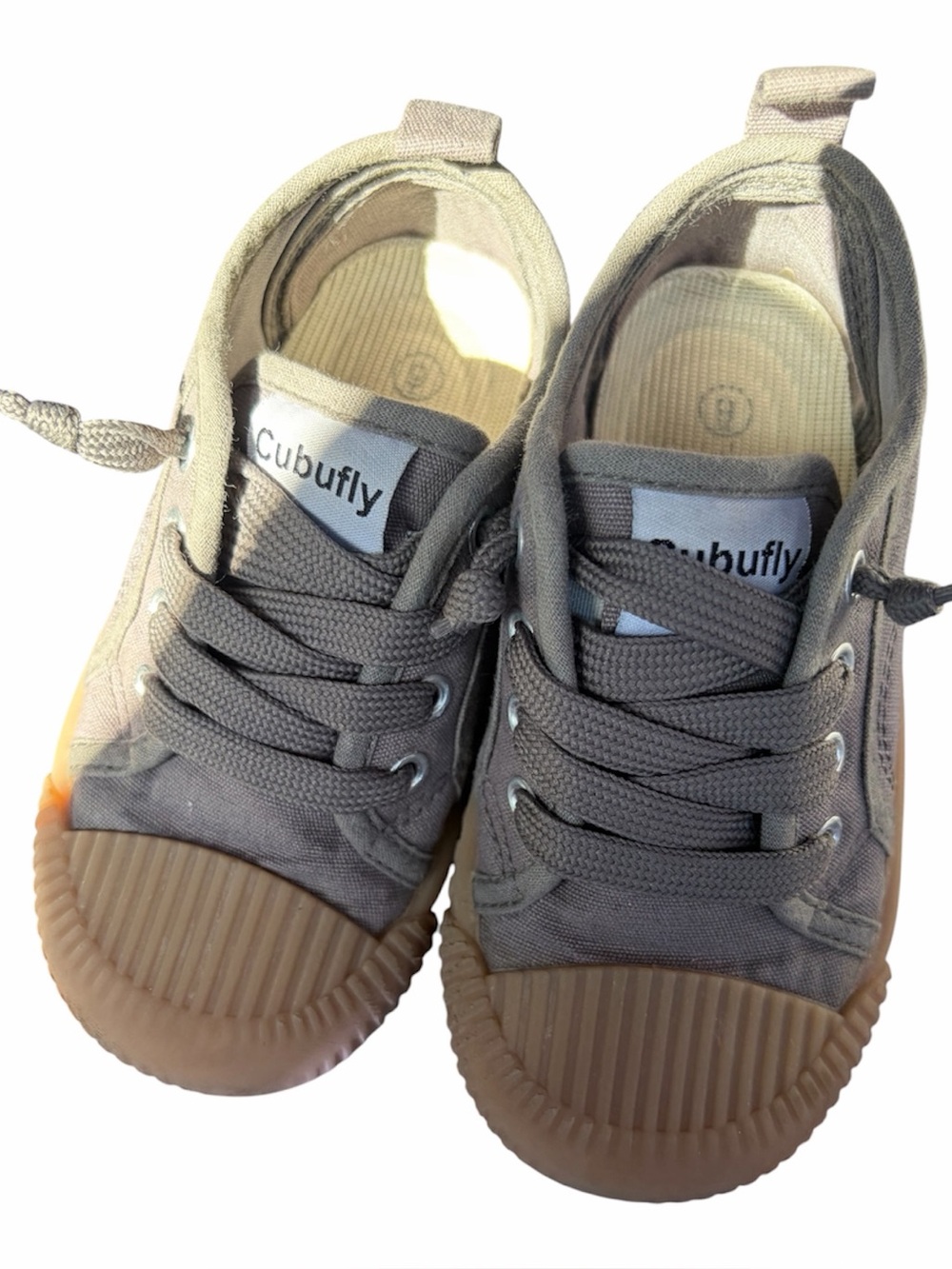 Kids Casual Canvas Sneakers in Olive Green
